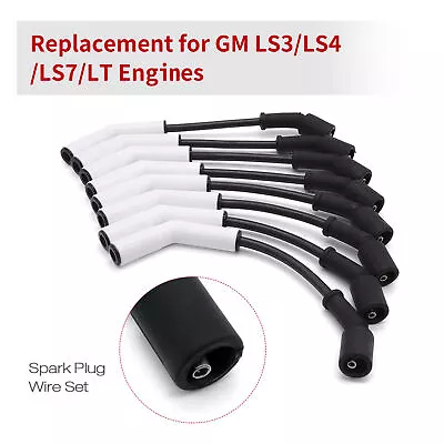 9070C Spark Plug Wire Set Extreme 9000 Ceramic Boot Fit For LS/LT Terminals Y8P6 • $50.97