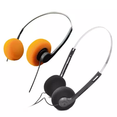 Retro Wired Headphones Lightweight Stereo Foam Over Ear Headsets Noise Reduction • $8.37