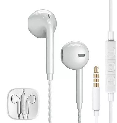 Earphones For Apple IPhone IPad Samsung Headphones Hands Free With Mic 3.5MM AUX • £3.79