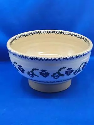 Nicholas Mosse Pansy 7  Footed Vegetable Bowl Art Pottery Ireland Flower Retired • $59.99