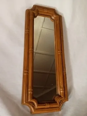 Vintage Home Interior HOMCO Bamboo Looking Rectangle 13 7/8 X 5 1/2  Wall Mirror • $24.45
