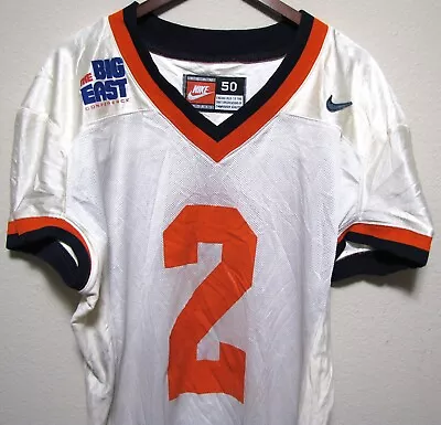 Vtg SYRACUSE #2 Nike Football Game Jersey Size 50 Team Issue 90s Big East Orange • $280