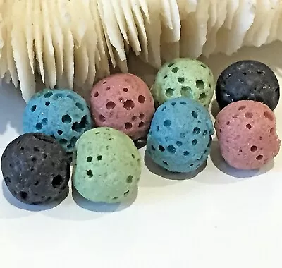 $11.95 • Buy 8 Aromatherapy Diffuser Essential Oil Lava Stone For Locket Necklace 6 - 7mm