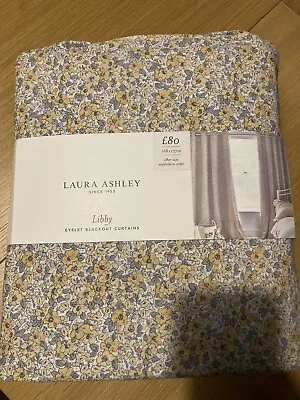 £25 • Buy NEXT Laura Ashley Yellow Libby Ditsy Floral Eyelet Blackout Curtains, RRP £80