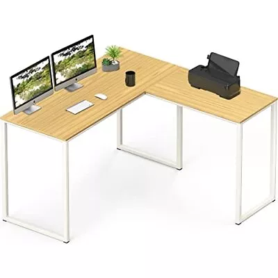 48-Inch Mission L-Shaped Home Computer Desk Oak • $149.94
