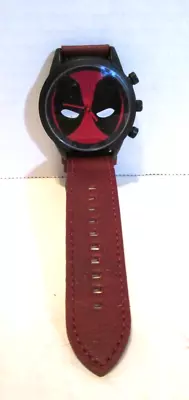 Marvel Comics DeadPool Logo Accutime Watch Large Men's New NOS No Box • $33.97