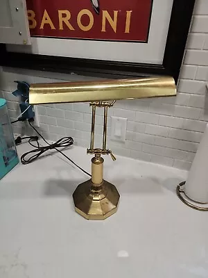 Vintage Brass Piano Bankers Desk Lamp Collectible Light Underwriters Laboratory • $25