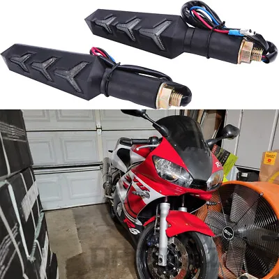 For Yamaha R3 R6 MT07 MT09 Motorcycle LED Turn Signal Amber Arrow Blinker Lights • $13.83