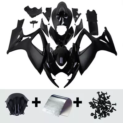 Black ABS Fairings For Suzuki GSXR600 GSXR750 06 07 2006 2007 GSX-R750 Bodywork • $350.95