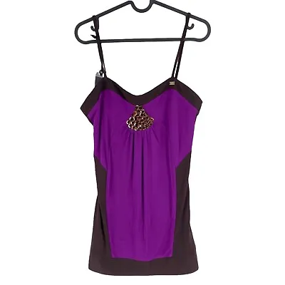 RPR €129 MISS SIXTY Purple Sleeveless Round Neck Tank Top Blouse Size M • $15.71