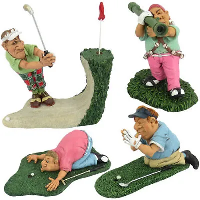 Golf Figurines Golfer Mens Gift Set Statue Home Ornament Figure Golfing Xmas New • £4.99