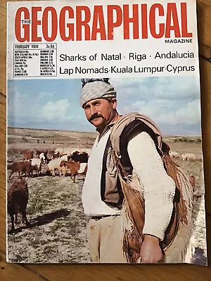 £3.60 • Buy The Geographical Magazine. February, 1968. Sharks Of Natal. Andalucia. Riga.