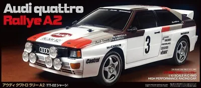 Tamiya 58667 1/10 Scale RC Car TT02 Chassis Audi Quattro Rallye A2 Kit (No ESC) • $94.90