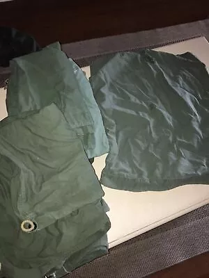 Lot Of 10 US Military Issue OD Green Cotton Laundry Clothing Bag Sack 30  X 24  • $29.95