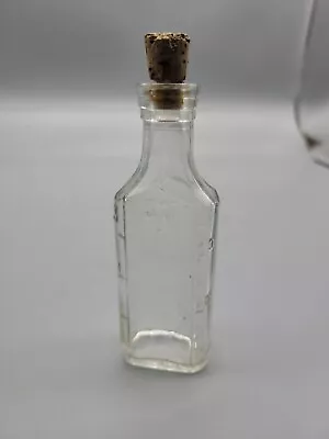 Vintage 3ii -  Embossed Blue Ribbon Medicine Bottle With Cork • $6.99