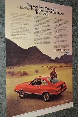 ★★1974 Ford Mustang Ii Mach 1 Original Advertisement Print Ad-74 2 Mach I Red • $9.99