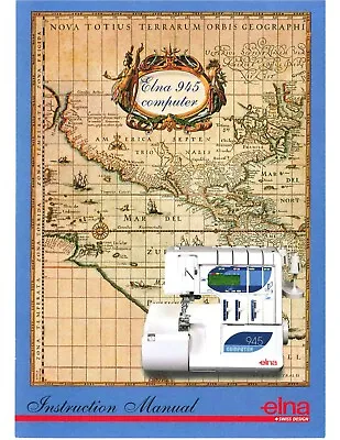 Elna 945 Pro Serger Instruction Manual Original Paperback ELNA Manual • $14.99