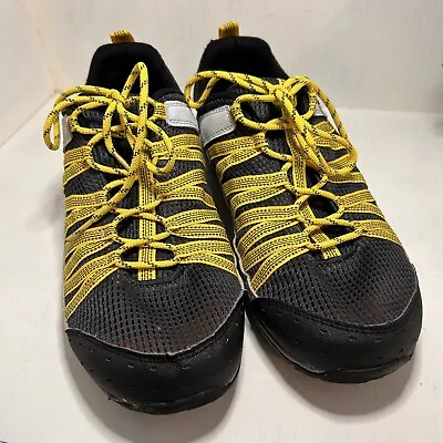 Merrell Shoes Mens 13 Manistee WaterPro Hiking Shoes Ash Yellow Fabric Lace Up • $29