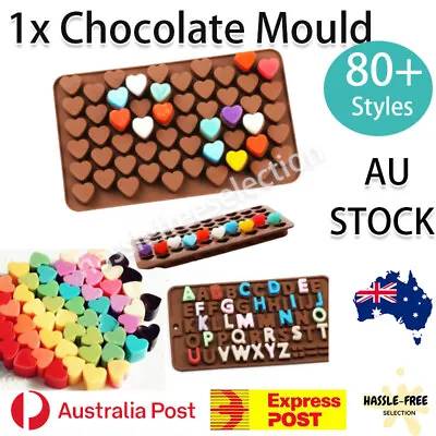 $6.49 • Buy Chocolate Baking Silicone Cake Mould Ice Tray Candy Jelly Mold Letter Number