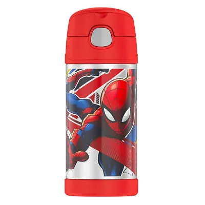 Thermos 355ml Funtainer Vacuum Insulated Drink Bottle Spiderman Stainless Steel • $28