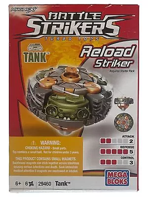 Mega Bloks Battle Strikers Turbo Tops Reload Striker Tank Booster Pack Magnext • $12.88