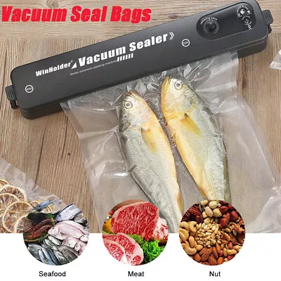 Vacuum Sealer Machine Seal A Meal Food Saver System W/10 Free Bags ABS Plastic • $14.99