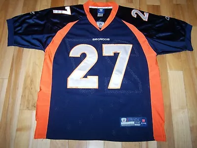 Euc Denver Bronco Rb Knowshon Moreno Reebok Home Blue Sewn Nfl Jersey Size 48 • $38.50