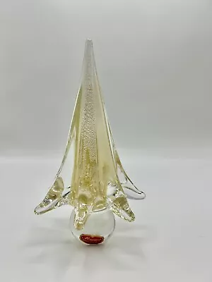 Murano Glass Cenedese 1980's Italian Modern 24K Gold Dust Christmas Tree • $75