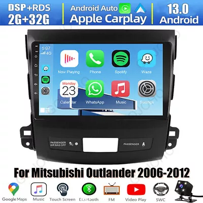 9  Android 13 Carplay Car Radio Stereo GPS For Mitsubishi Outlander 2006-12 Cam • $94.93