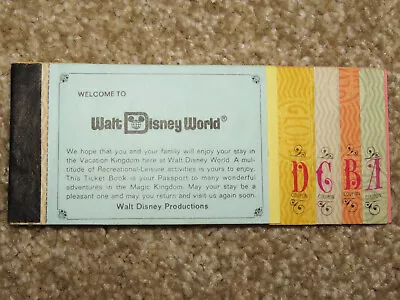 Walt Disney World Magic Kingdom Adult Admission Ticket Book Excellent Condition • $45