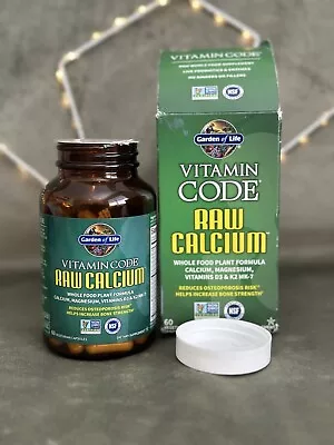 Garden Of Life Raw Calcium Supplement - Vitamin Code Whole Food Calcium 60 Caps • $37