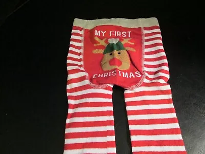 Mud Pie  My First Christmas  Reindeer Knitted Pants 0-6 Mos. NWT • $9.95