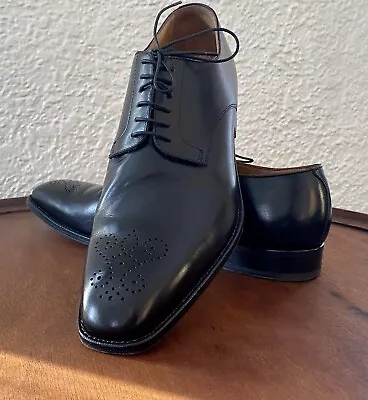 Romano Martegani Mens Black Derby Shoes  Sz. 11.5 • $125