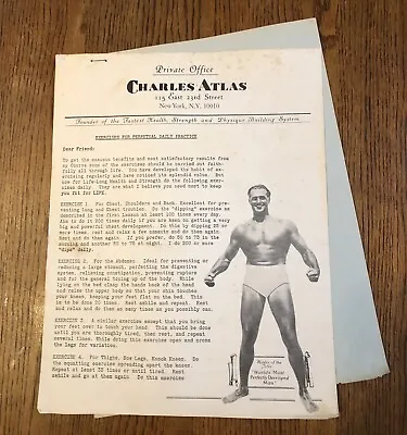 Charles Atlas Exercise For Perpetual Daily Practice Full Set Of 11 Lessons • £64.34