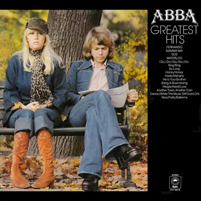 ABBA-Greatest Hits LP-Epic S EPC 69218 1976 Gatefold Sleeve Yellow Label 14 T • £14.95