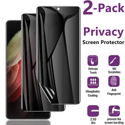 $8.75 • Buy 2-Pack Anti-Spy Privacy Hydrogel Screen Protector For Samsung S22 Ultra Plus S21