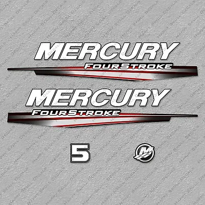 Mercury 5 Hp Four Stroke 2013-2017 Outboard Engine Decals Sticker Reproduction • $40.49