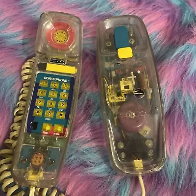 Vintage Conair Phone Clear Exhibition Landline Telephone 80's Colors Not Tested • $24.99