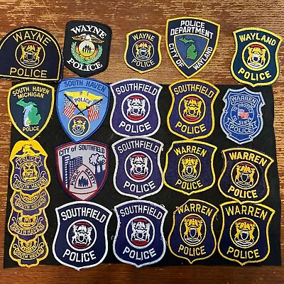 Vintage Obsolete State Of Michigan Police Patches Mixed  Lot Of 21 Item 247 • $10.50