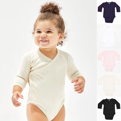 £10.95 • Buy Baby Grow Toddler Long Sleeve Leotard Babygrow Bodysuit Kimono Wrap T-Shirt Top