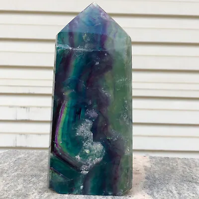 2.31lbNatural Beautiful Color Fluorite Crystal Obelisk Quartz Healing Wand Point • $1.25