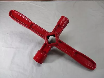 Vintage Original CFD/Municipal Cast Iron Fire Hydrant Quad (4-Way) Key Wrench • $143.99