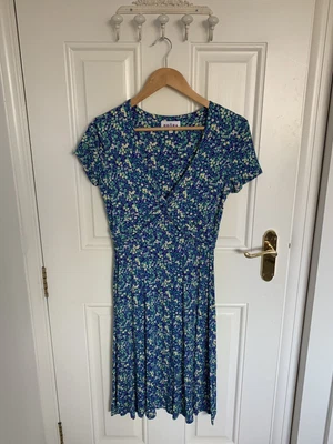 £14 • Buy Brora Jersey Knot Dress, 12-10, Blue Green Yellow Floral Print, RRP £135