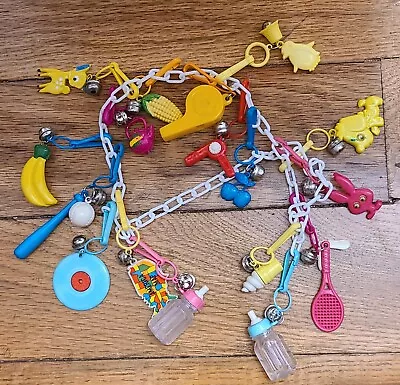 RETRO 80's - 90s Plastic Belt Clip CHARM NECKLACE Lot Vintage  • $32.99