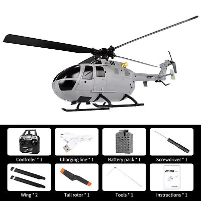 RC Helicopter Aircraft 4CH 6G Single Propeller Without Ailerons 6-Axis Gyro E9N3 • $84.97