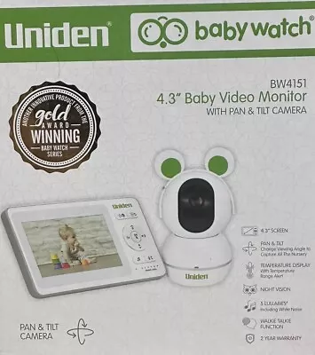 Uniden - BW4151 - 4.3” Digital Wireless Baby Monitor  With Pan & Tilt Camera • $195