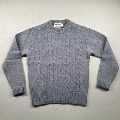 Vintage McGregor Sweater Mens Medium Shetland Wool Cable Knit Ireland Fisherman • $29.99