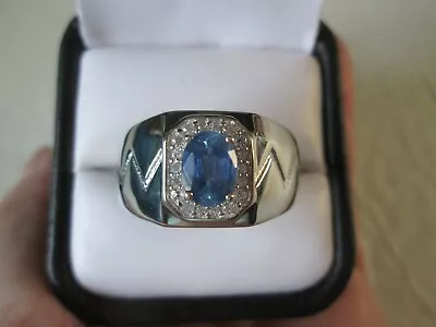 Mens Kyanite Platinum Over Sterling Silver Ring (Size 14) TGW 1.85 Cts. • $49.19