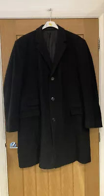 Men’s Karl Jackson Charcoal Wool Mix Coat With Cashmere Chest 46 Inches • £9.99