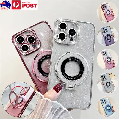 For IPhone 15 14 Plus 13 12 11 Pro Max Magsafe Case Glitter Ring Stand Cover • $13.99